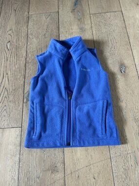 Columbia Blue Full-Zip Fleece Vest